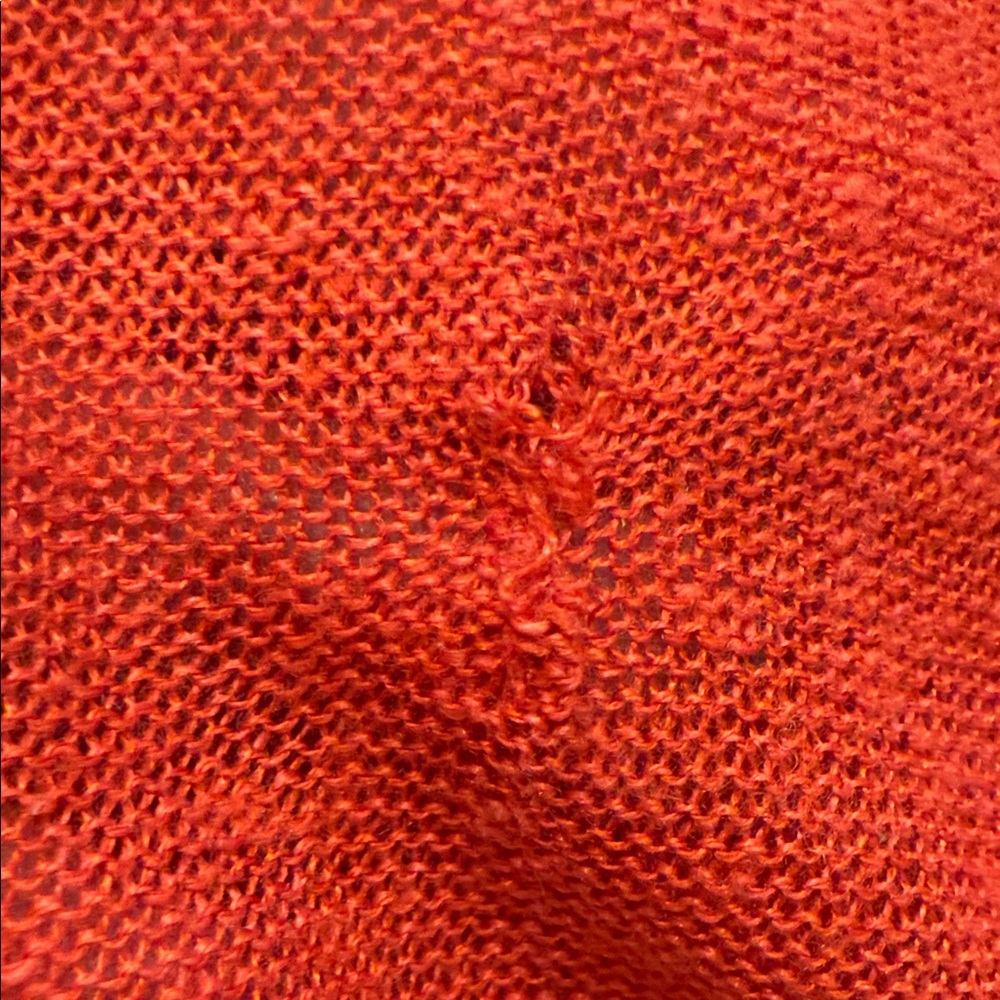 Anthropologie angel of the north linen blend Vibrant Orange Cardigan XL - Picture 11 of 11